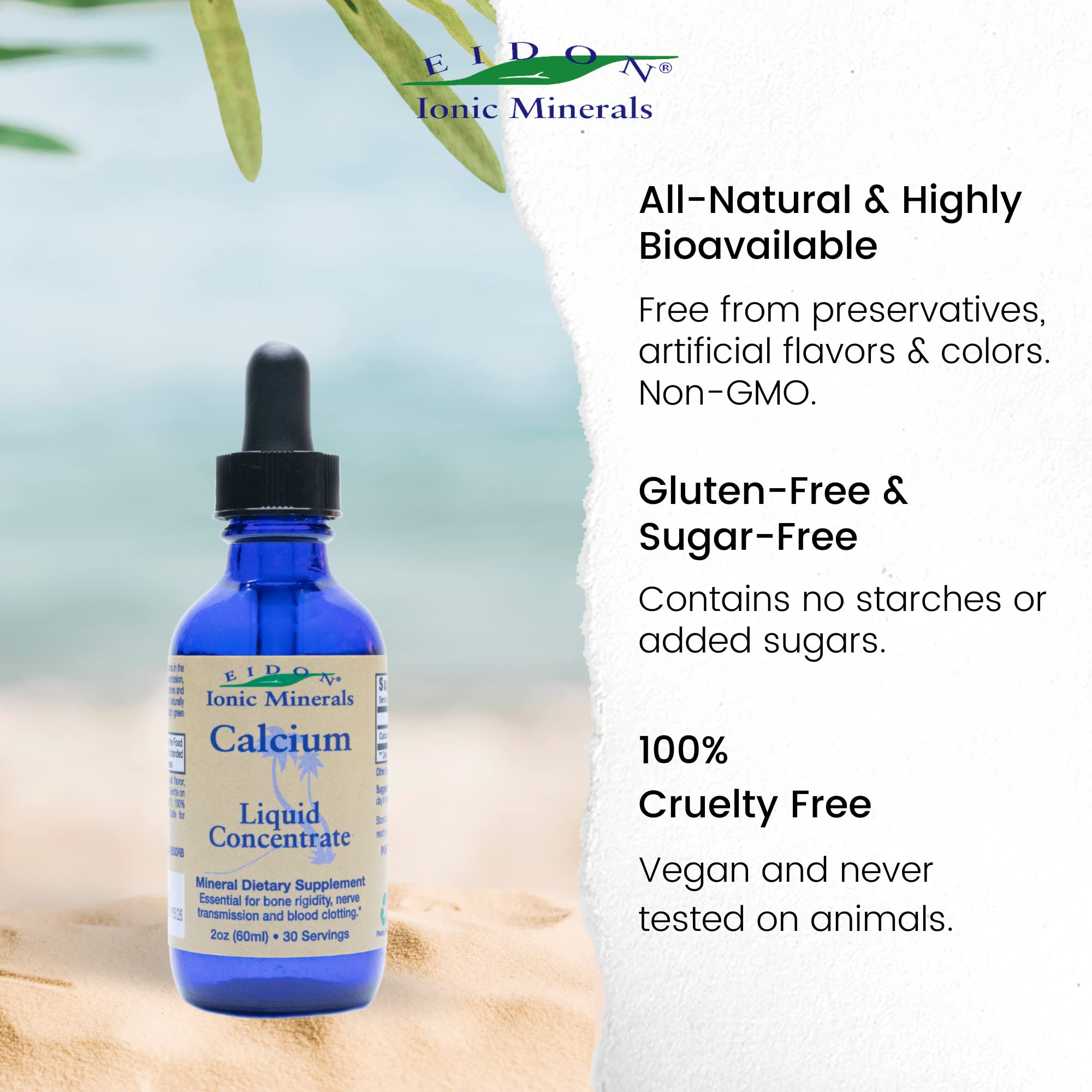 Foto 6 pulgar | Suplemento De Calcio Eidon Ionic Minerals Liquid 60 Ml - Venta Internacional.