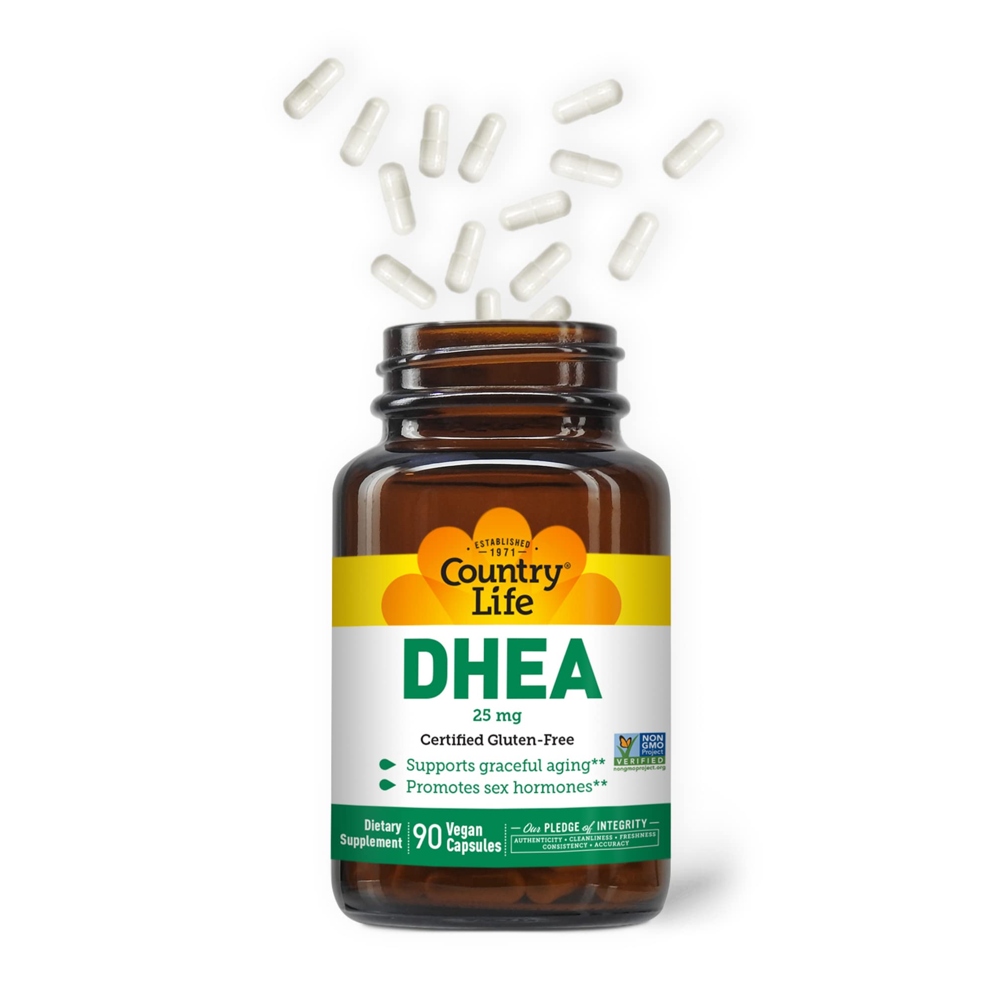 Foto 4 pulgar | Suplemento Country Life Dhea 25 Mg 90 Cápsulas Veganas - Venta Internacional.