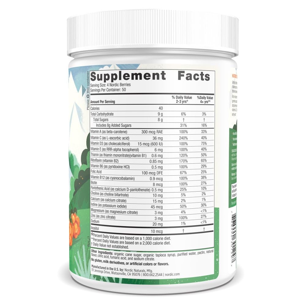 Foto 5 pulgar | Multivitamínico Nordic Naturals Nordic Berries 200 Gomitas Durante Más De 2 Años - Venta Internacional.