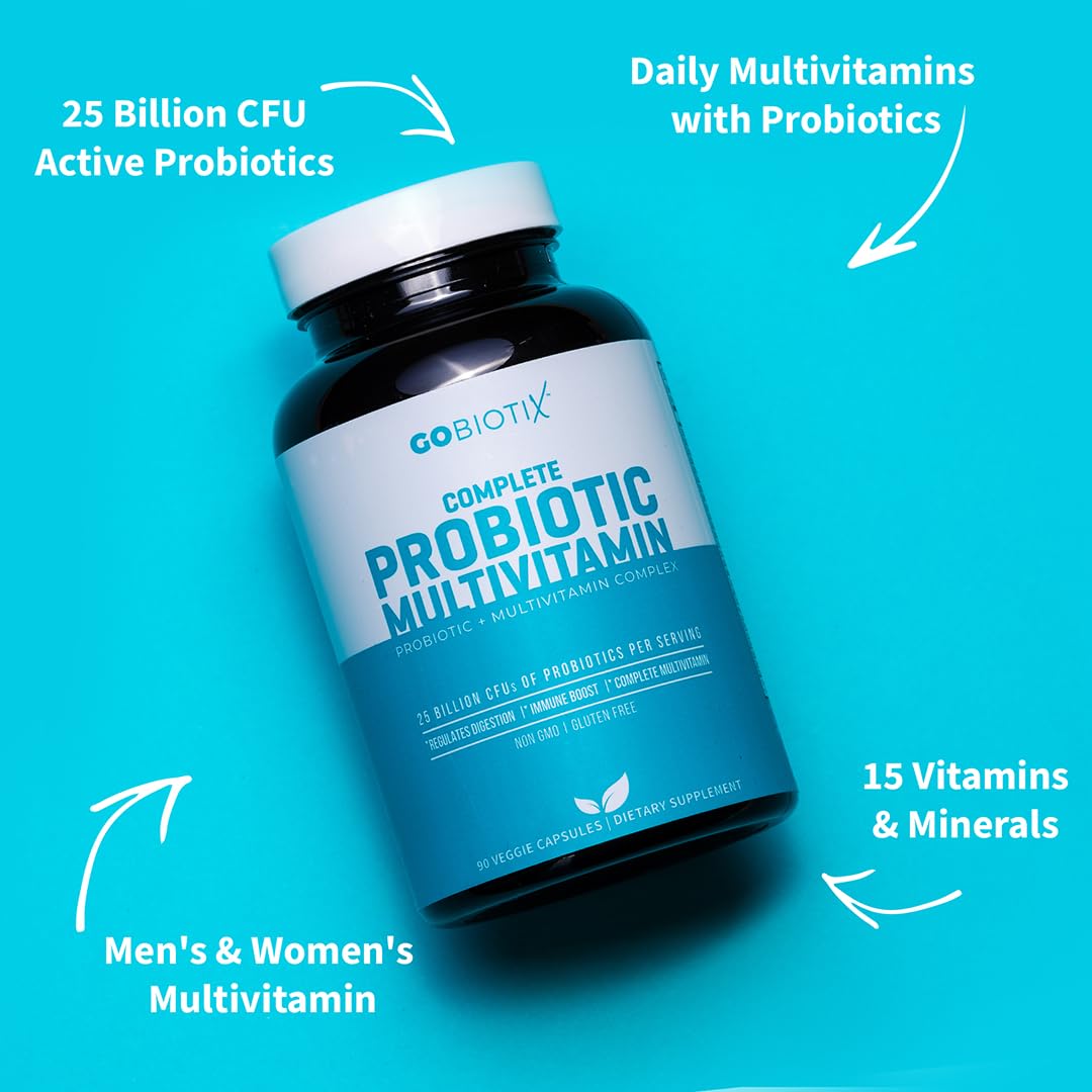 Foto 3 pulgar | Suplemento Multivitamínico Gobiotix Con Probióticos 25 G Cfu 90 Cápsulas - Venta Internacional.