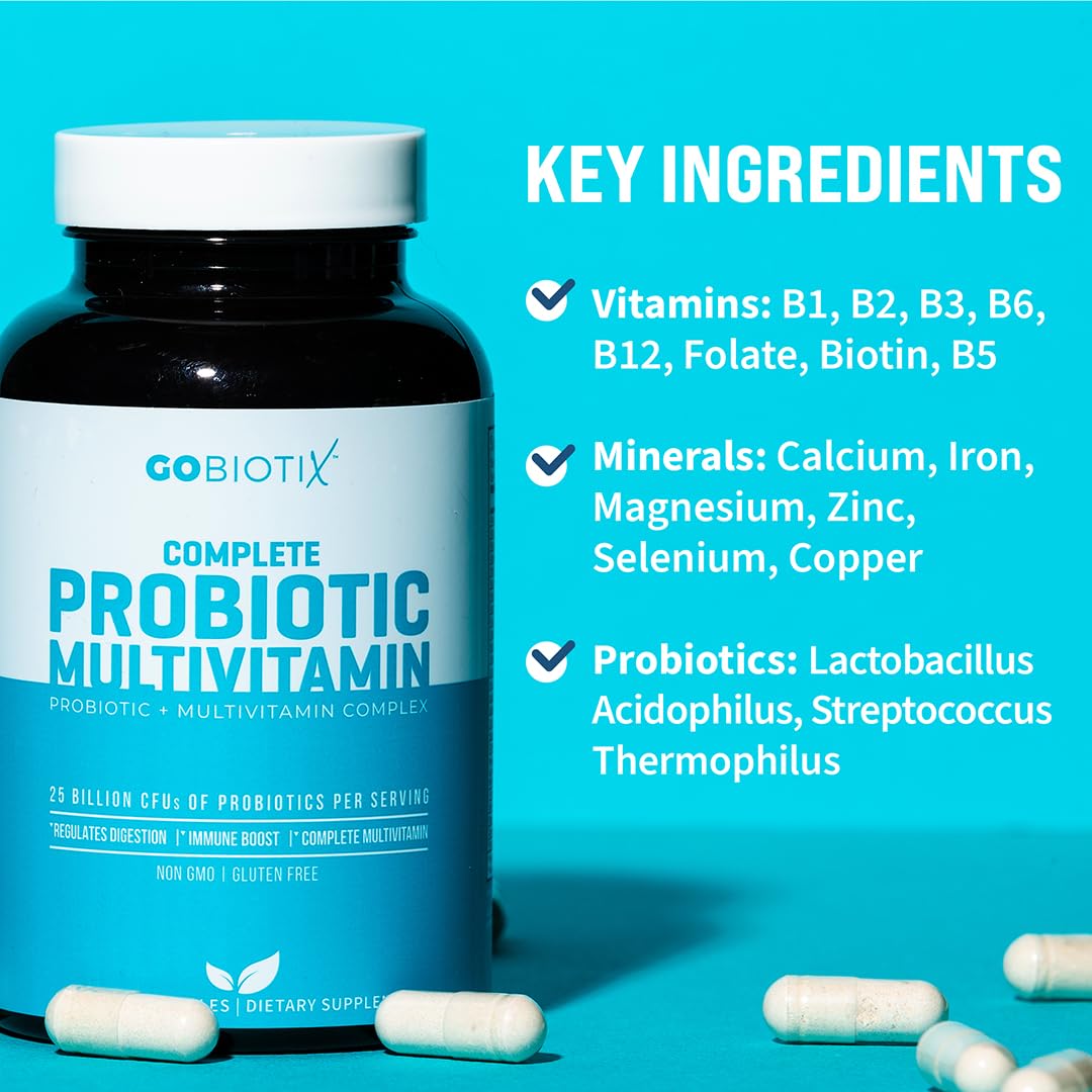 Foto 6 pulgar | Suplemento Multivitamínico Gobiotix Con Probióticos 25 G Cfu 90 Cápsulas - Venta Internacional.