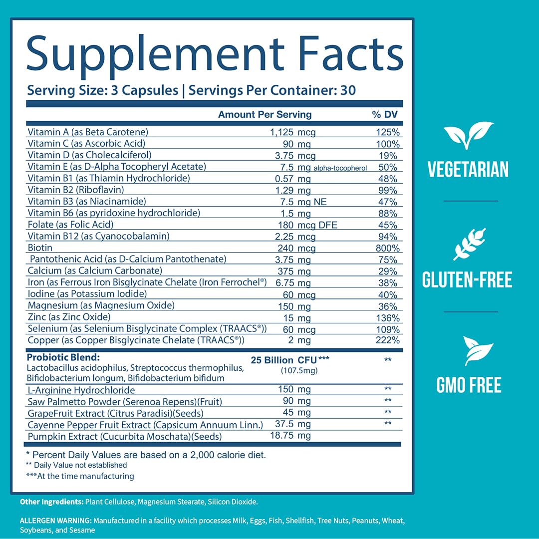 Foto 7 pulgar | Suplemento Multivitamínico Gobiotix Con Probióticos 25 G Cfu 90 Cápsulas - Venta Internacional.