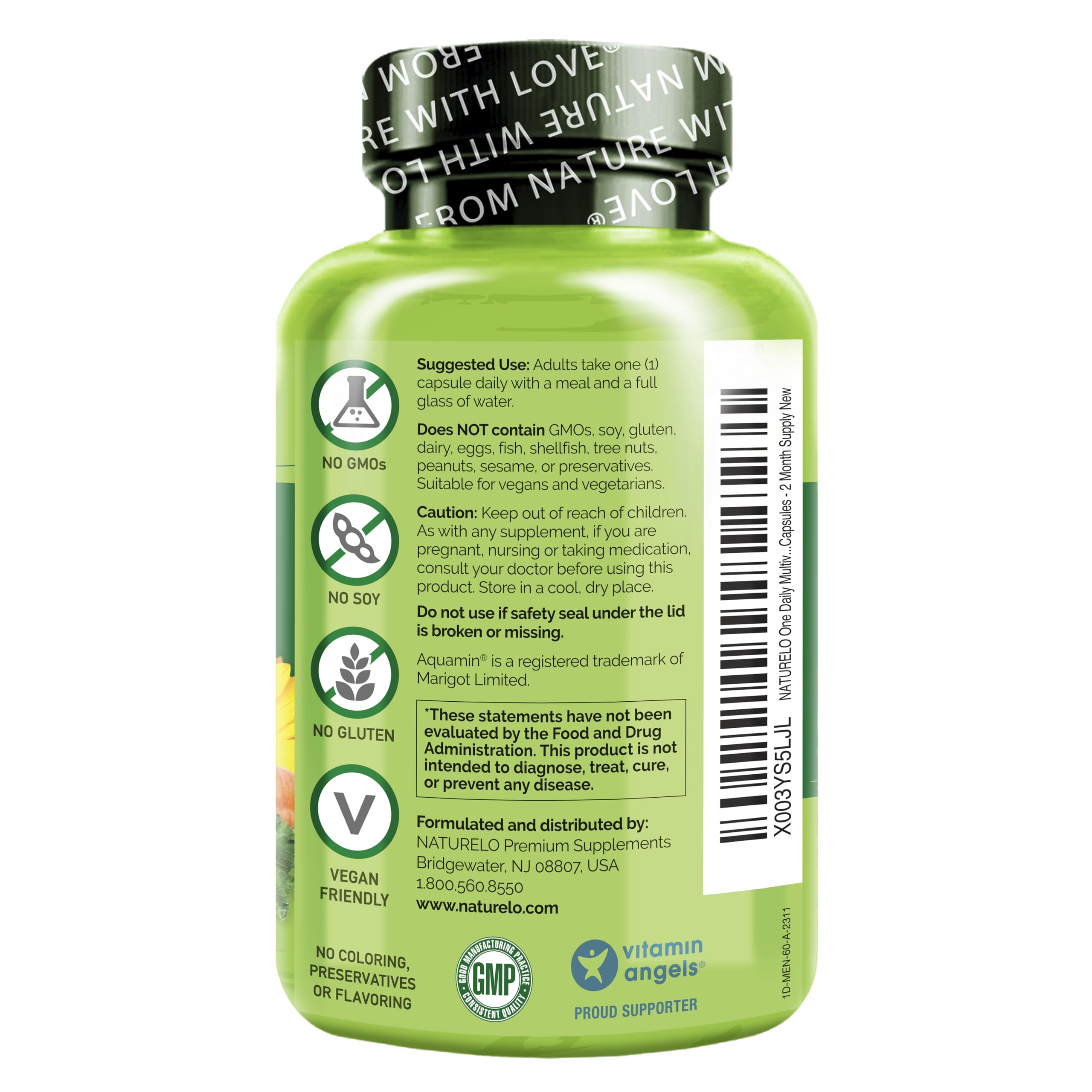Foto 3 pulgar | Suplemento Multivitamínico Naturelo One Daily Para Hombres 60 Cápsulas - Venta Internacional.