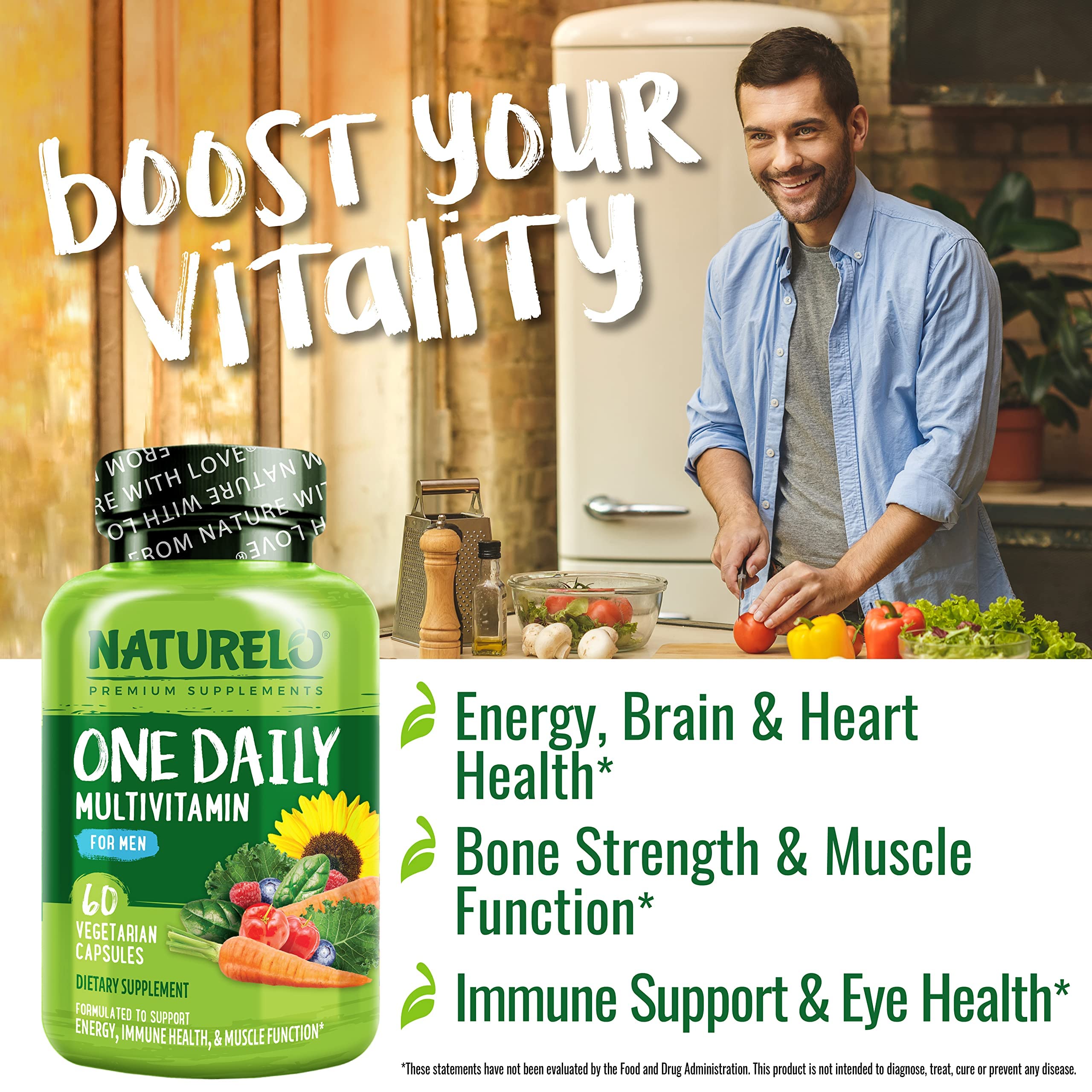 Foto 7 pulgar | Suplemento Multivitamínico Naturelo One Daily Para Hombres 60 Cápsulas - Venta Internacional.