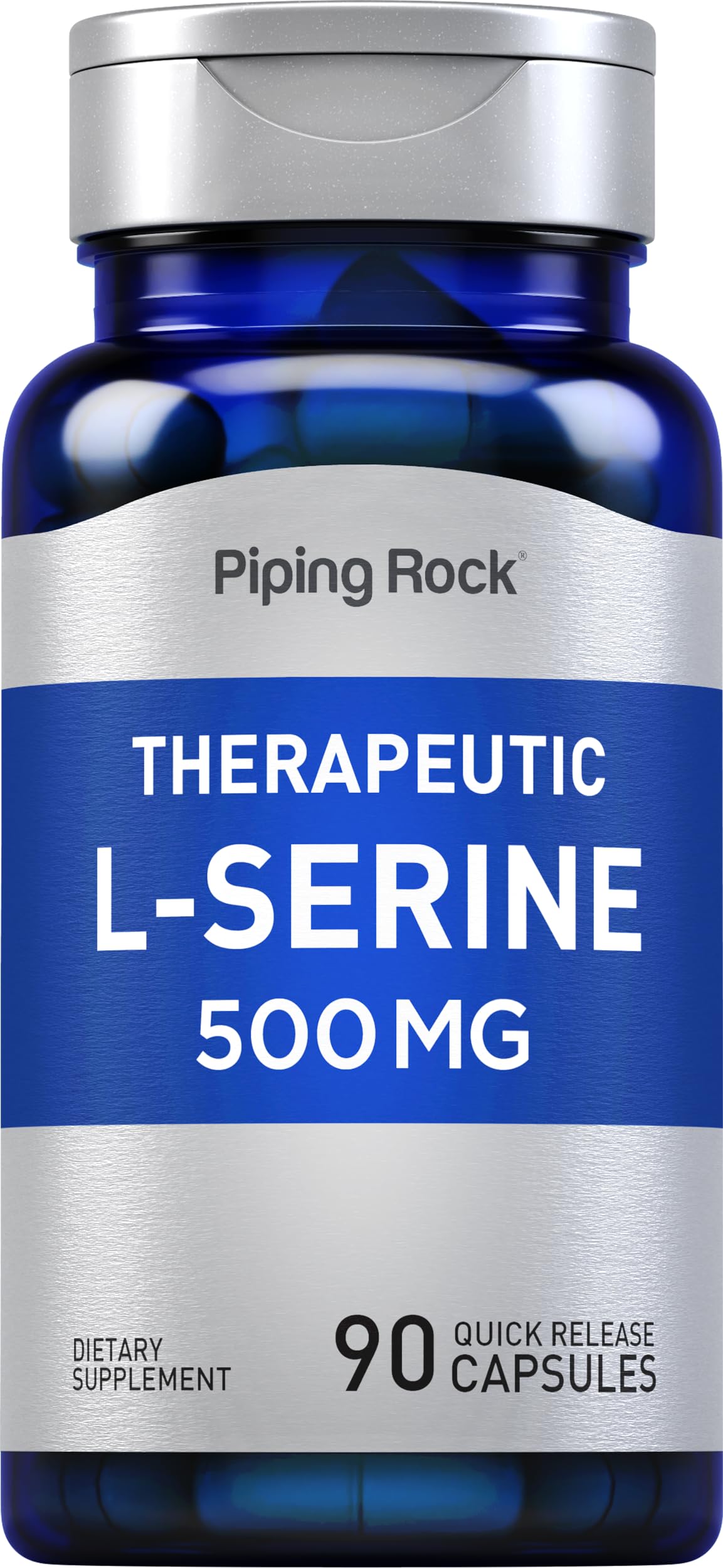 Foto 2 pulgar | Suplemento Piping Rock L-serina 500 Mg 90 Cápsulas - Venta Internacional.