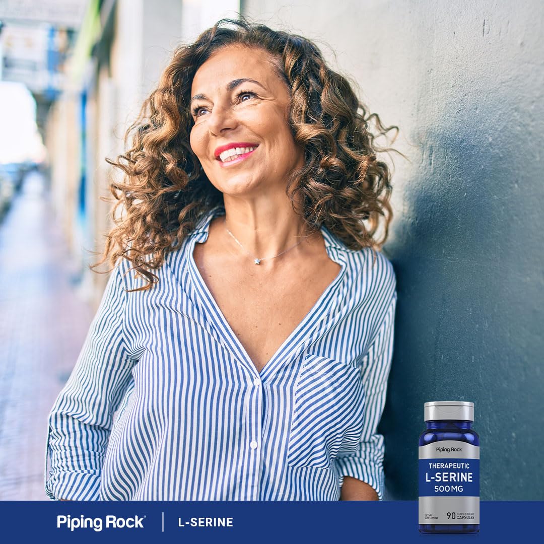 Foto 6 | Suplemento Piping Rock L-serina 500 Mg 90 Cápsulas - Venta Internacional.