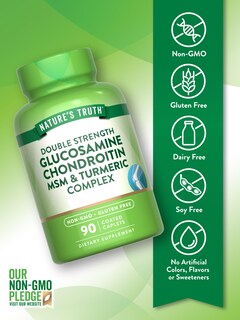 Foto 3 | Suplemento Nature's Truth De Glucosamina Condroitina Msm 90 Comprimidos - Venta Internacional.