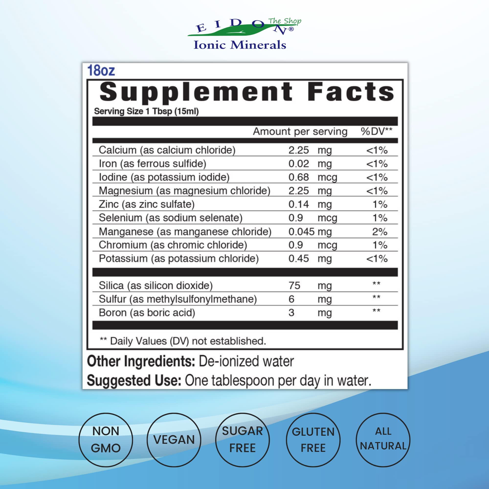 Foto 3 pulgar | Suplemento Eidon Ionic Minerals Multiple Minerals 540 Ml - Venta Internacional.