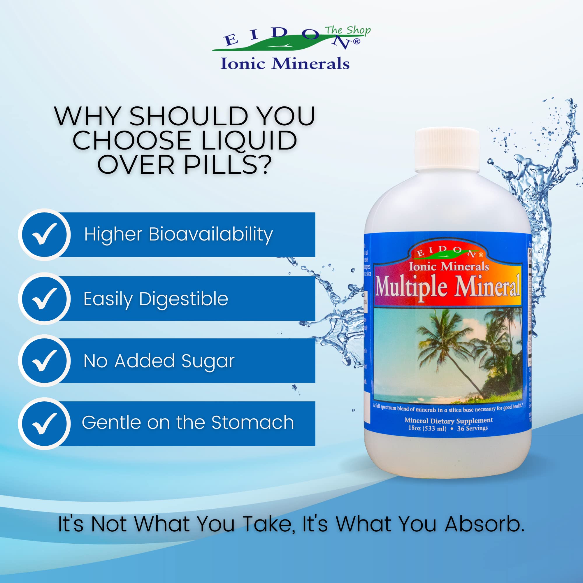 Foto 4 pulgar | Suplemento Eidon Ionic Minerals Multiple Minerals 540 Ml - Venta Internacional.