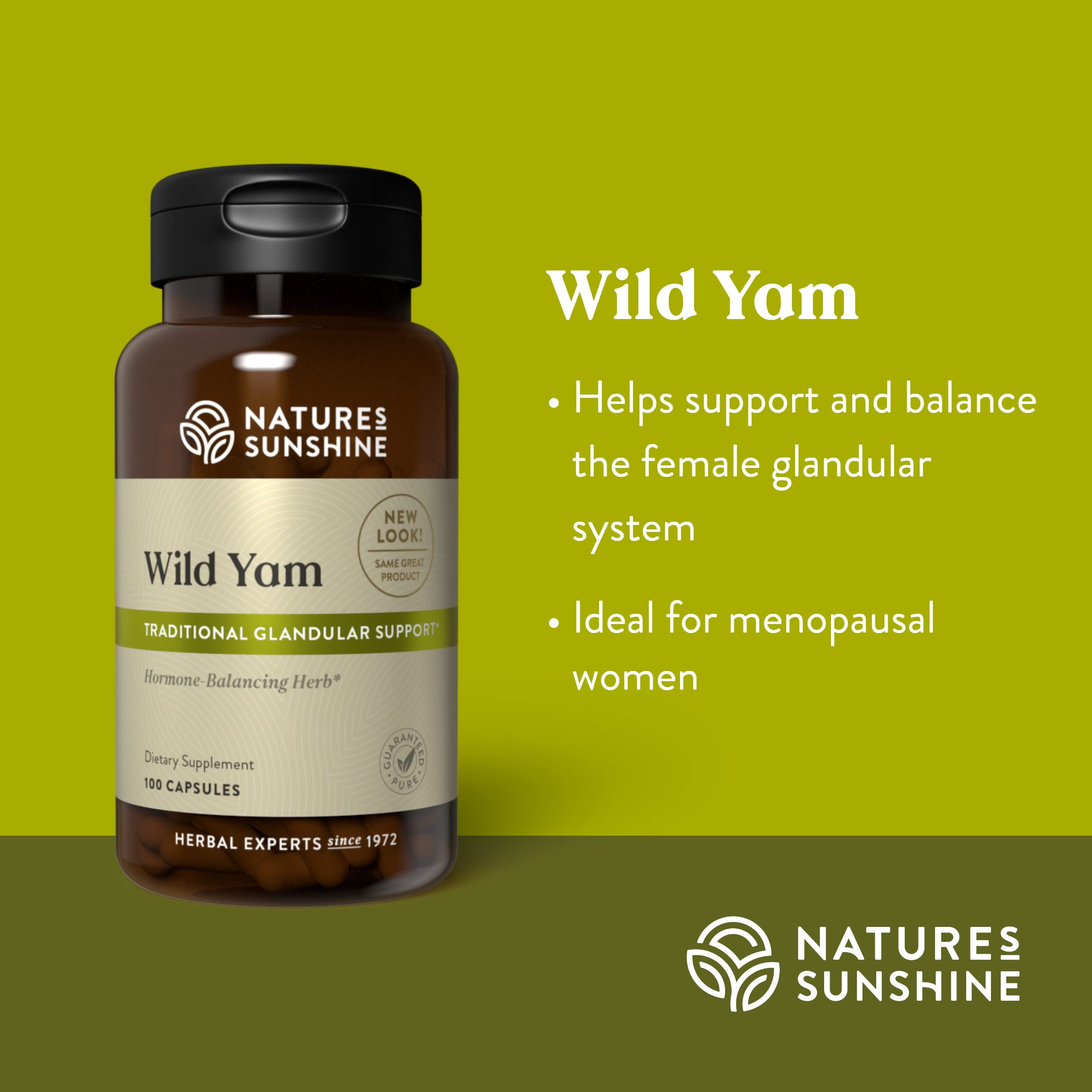 Foto 5 pulgar | Suplemento Nature's Sunshine Wild Yam 100 Cápsulas - Venta Internacional.
