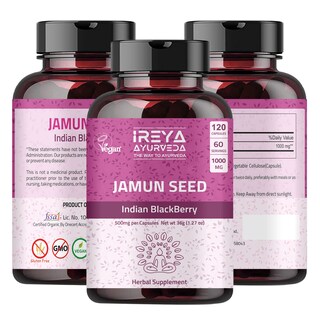 Foto 5 | Suplemento Ireya Ayurveda Jamun Seed 1000 Mg (120 Cápsulas) - Venta Internacional.