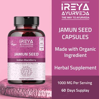 Foto 6 | Suplemento Ireya Ayurveda Jamun Seed 1000 Mg (120 Cápsulas) - Venta Internacional.