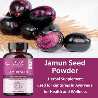 Foto 7 | Suplemento Ireya Ayurveda Jamun Seed 1000 Mg (120 Cápsulas) - Venta Internacional.