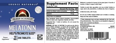 Foto 4 | Supplement Source Naturals Sleep Science Melatonina 10 Mg - Venta Internacional.