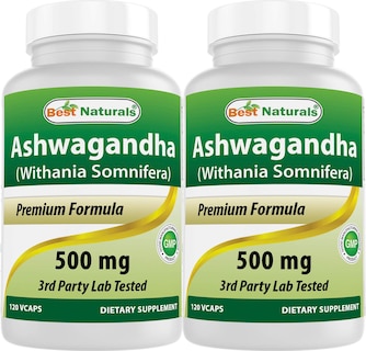 Foto 1 | Extracto De Ashwagandha Supplement Best Naturals 500 Mg X 120 Cápsulas - Venta Internacional.