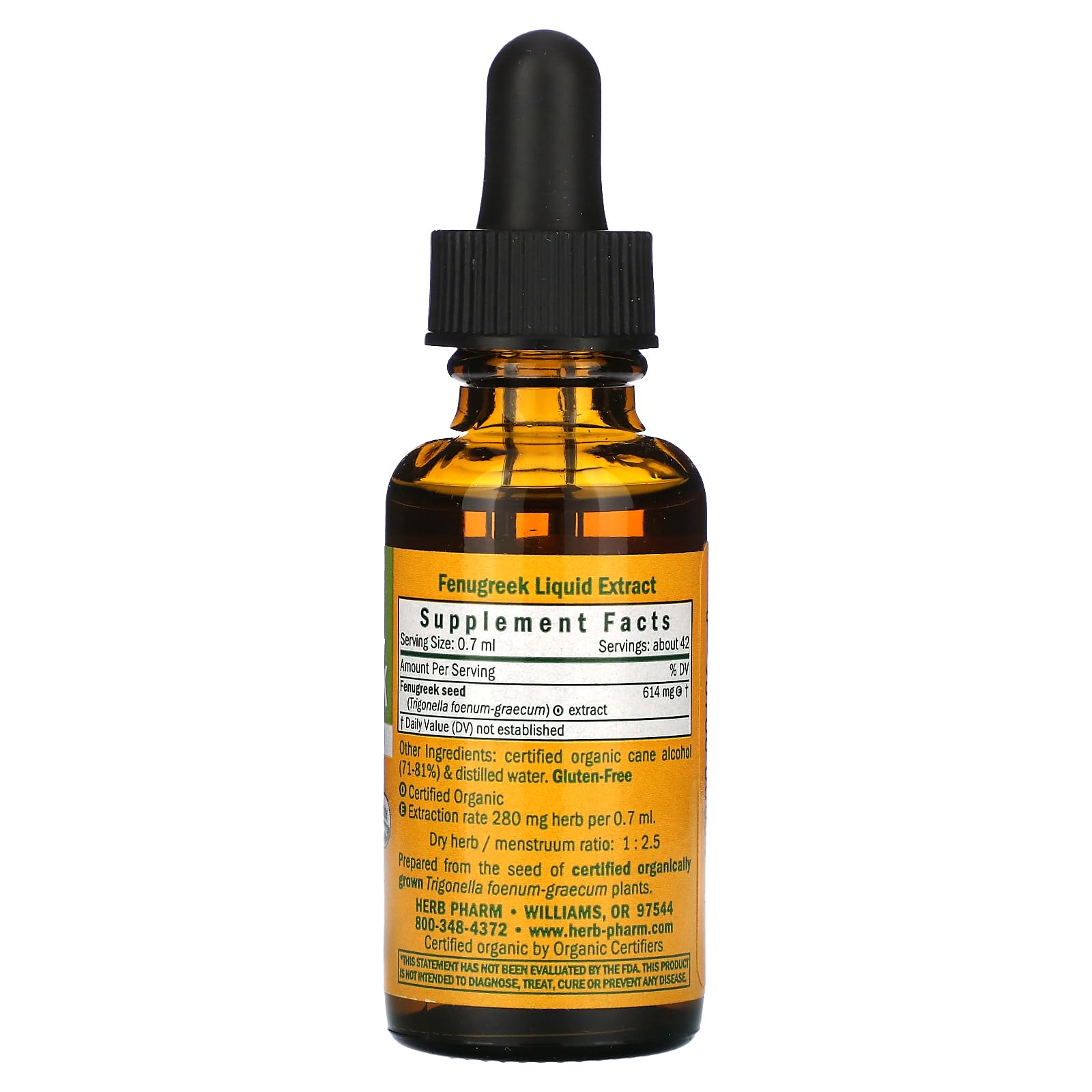 Foto 2 | Extracto Líquido Herb Pharm De Alholva, 30 Ml, Soporte Femenino - Venta Internacional.
