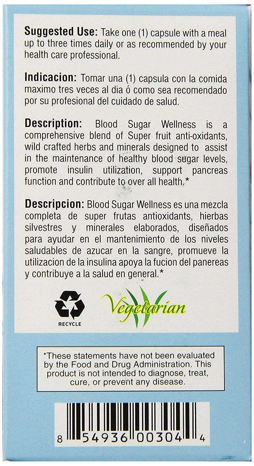 Foto 2 | Suplemento Bio Nutrition Blood Sugar Wellness 60 Cápsulas - Venta Internacional.