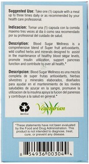 Foto 2 | Suplemento Bio Nutrition Blood Sugar Wellness 60 Cápsulas - Venta Internacional.
