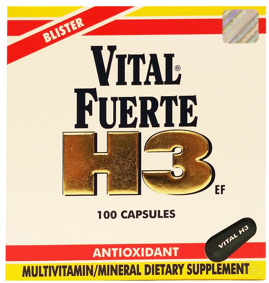 Foto 2 pulgar | Suplemento Multivitamínico Vital Fuerte H3 100 Cápsulas - Venta Internacional.