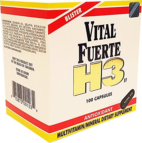 Foto 3 pulgar | Suplemento Multivitamínico Vital Fuerte H3 100 Cápsulas - Venta Internacional.