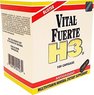 Foto 2 | Suplemento Multivitamínico Vital Fuerte H3 100 Cápsulas - Venta Internacional.