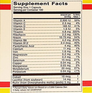 Foto 3 | Suplemento Multivitamínico Vital Fuerte H3 100 Cápsulas - Venta Internacional.