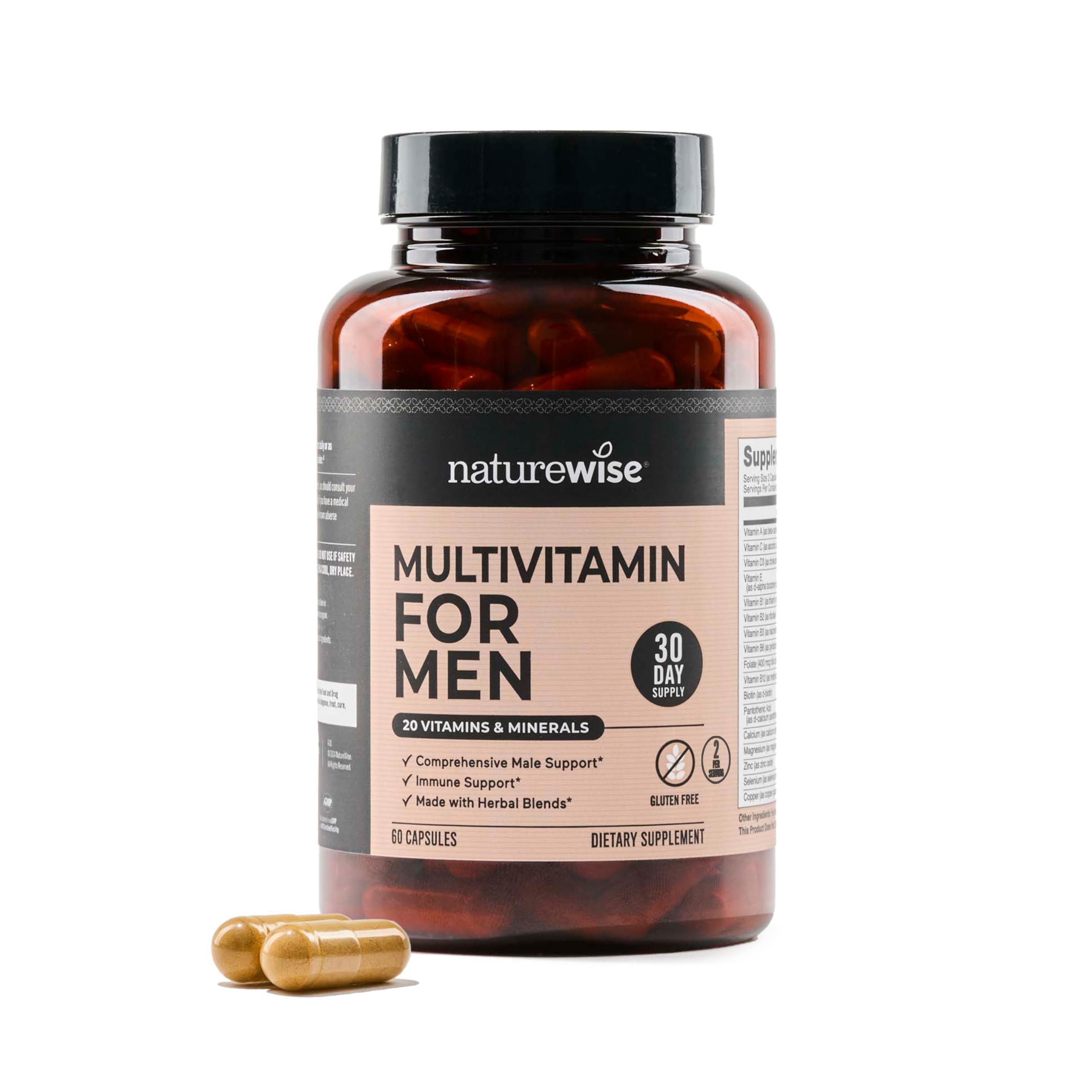 Foto 2 pulgar | Multivitamínico Naturewise Para Hombres De Apoyo Diario 60 Cápsulas - Venta Internacional.