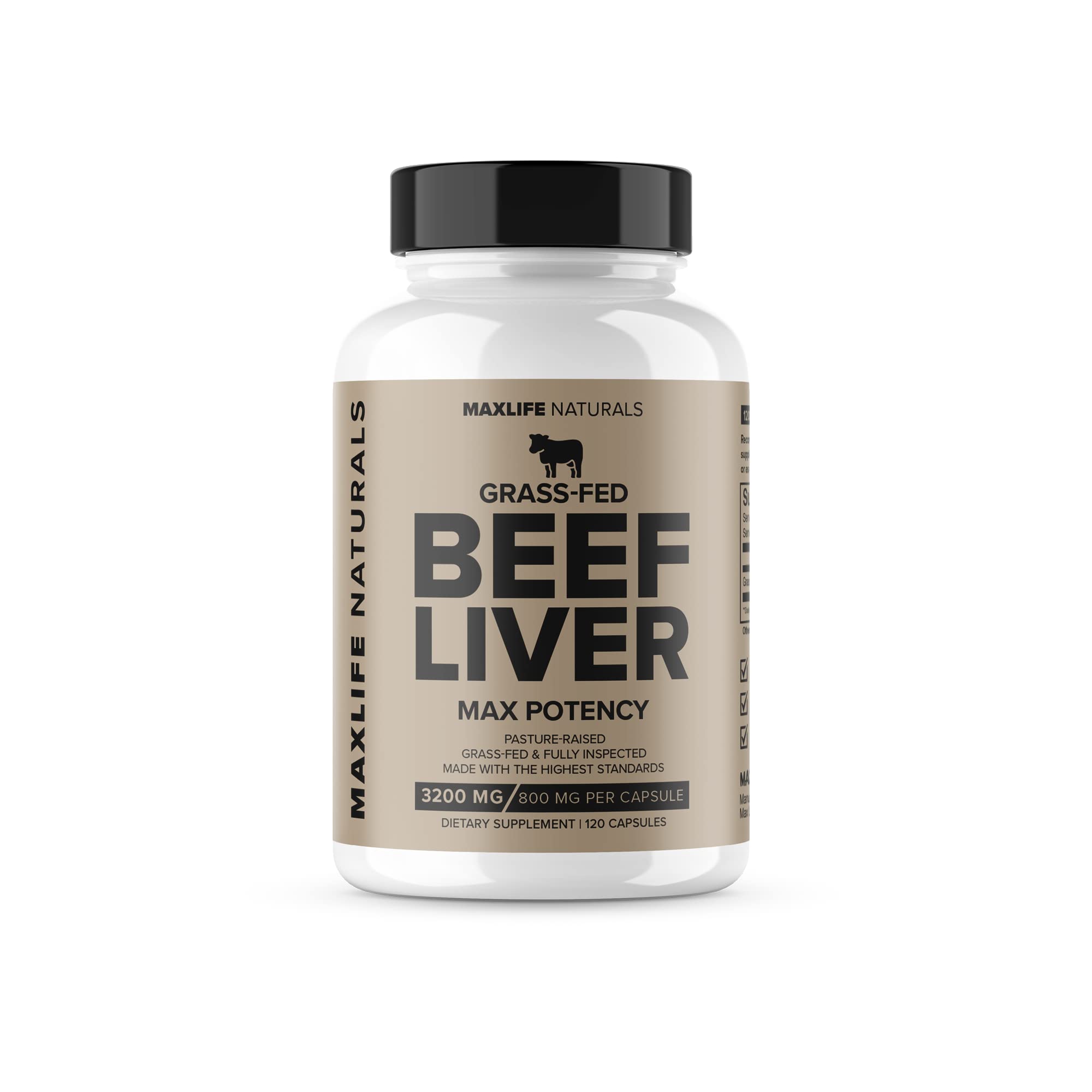 Foto 1 | Suplemento Maxlife Naturals Hígado De Res Alimentado Con Pasto Desecado - Venta Internacional.