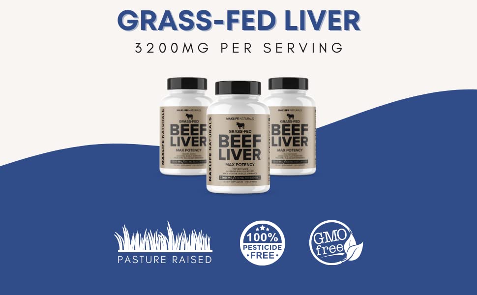 Foto 6 | Suplemento Maxlife Naturals Hígado De Res Alimentado Con Pasto Desecado - Venta Internacional.
