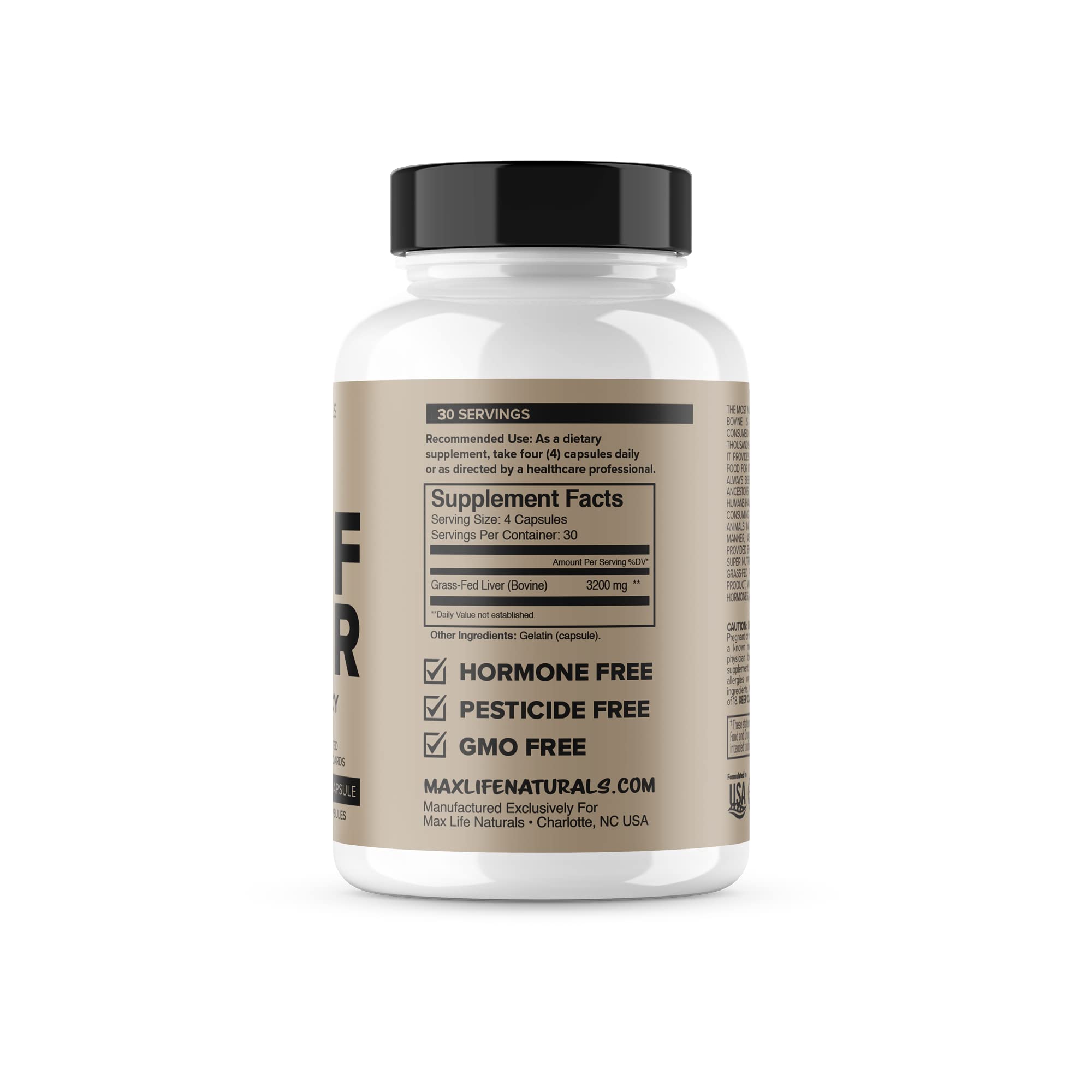 Foto 7 | Suplemento Maxlife Naturals Hígado De Res Alimentado Con Pasto Desecado - Venta Internacional.