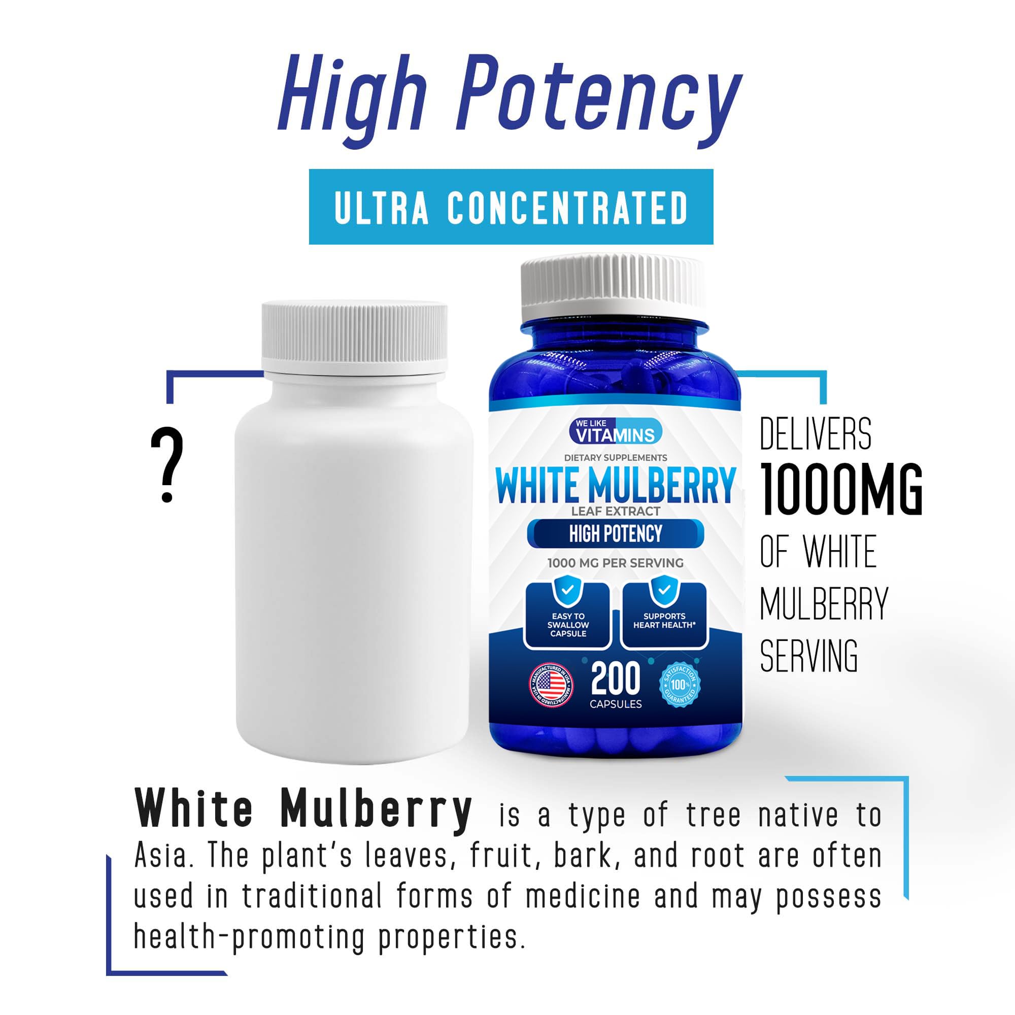 Foto 6 pulgar | Suplemento We Like Vitamins White Mulberry 1000 Mg 200 Cápsulas - Venta Internacional.