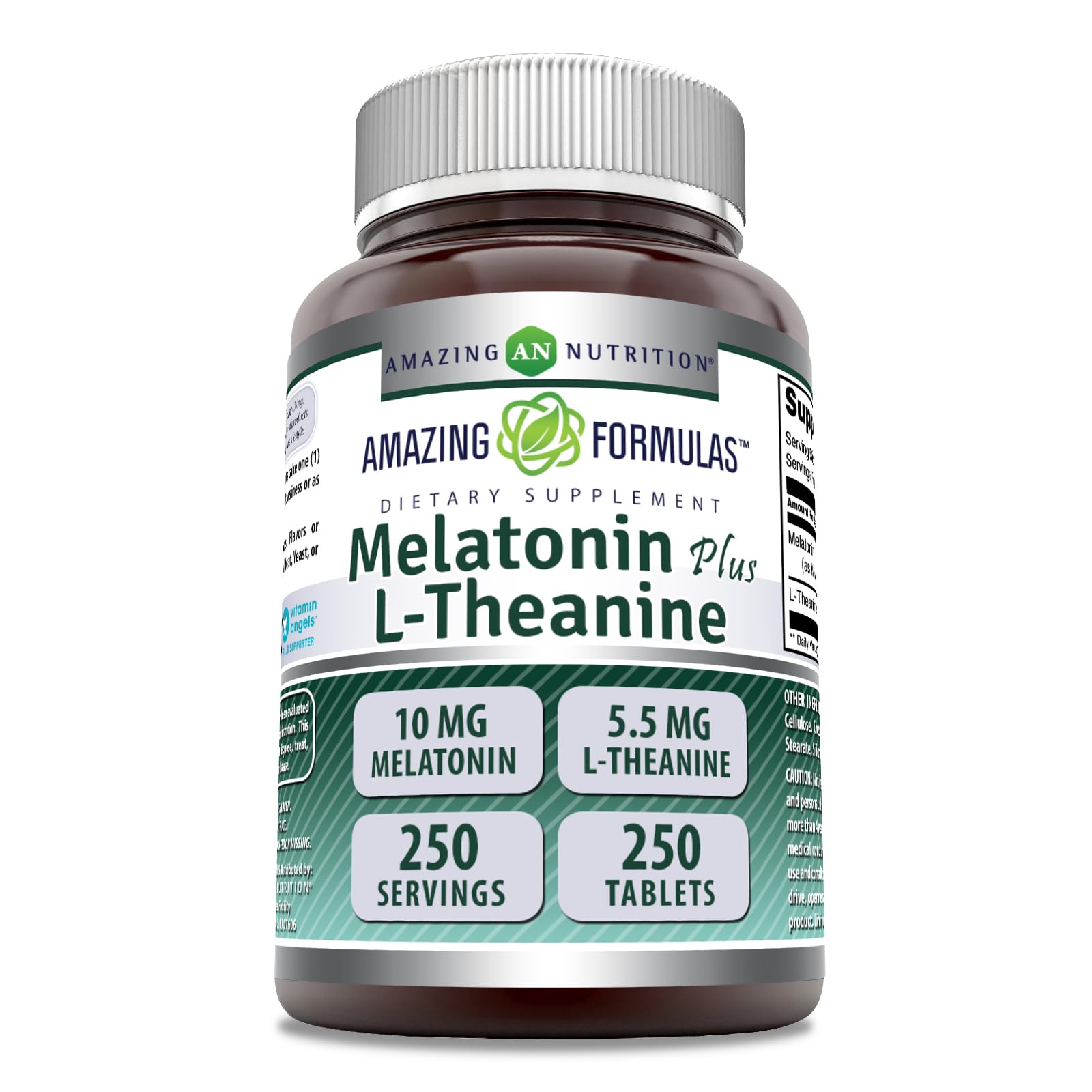 Foto 2 pulgar | Complementa 10 Mg De Melatonina De Amazing Formulas Con 5,5 Mg De L-teanina - Venta Internacional.