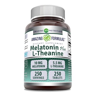 Foto 1 | Complementa 10 Mg De Melatonina De Amazing Formulas Con 5,5 Mg De L-teanina - Venta Internacional.