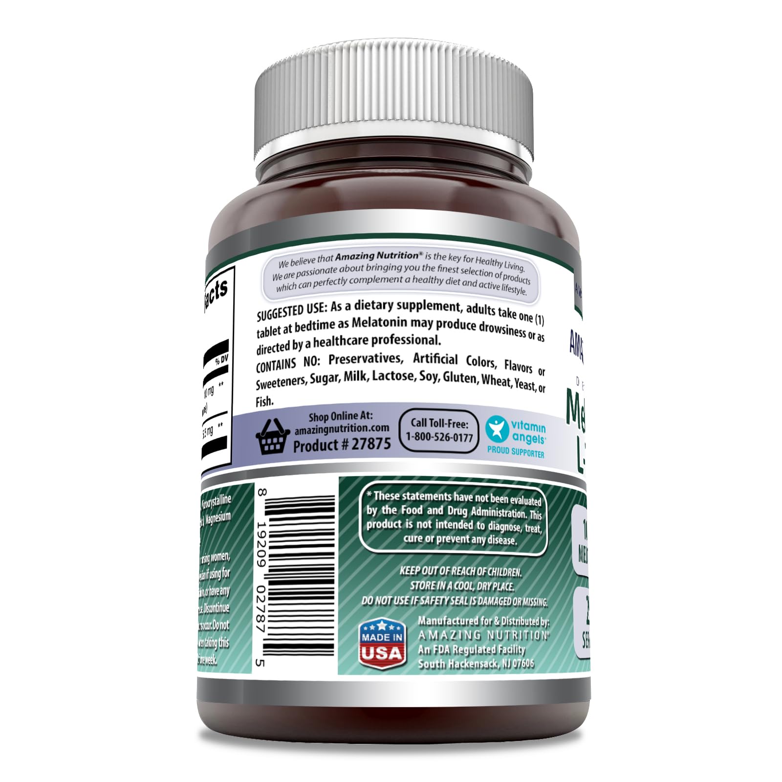 Foto 4 pulgar | Complementa 10 Mg De Melatonina De Amazing Formulas Con 5,5 Mg De L-teanina - Venta Internacional.
