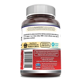 Foto 2 | Suplemento Amazing Formulas Hmb (beta-hidroxi Beta-metilbutirato) 2000 Mg 120 Comprimidos - Venta Internacional.