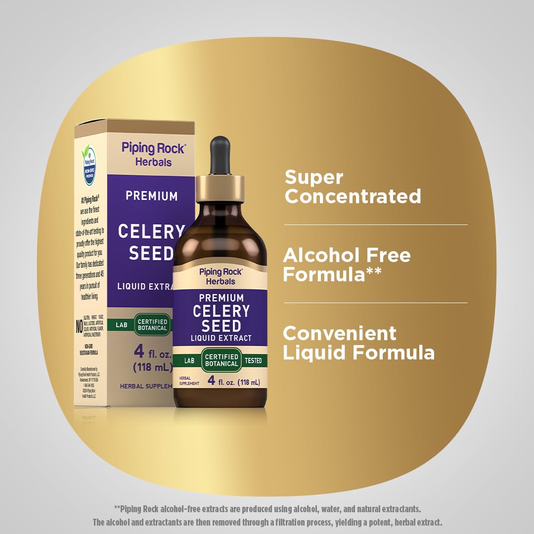 Foto 5 pulgar | Suplemento De Extracto De Semillas De Apio Piping Rock, 120 Ml, Sin Alcohol - Venta Internacional.