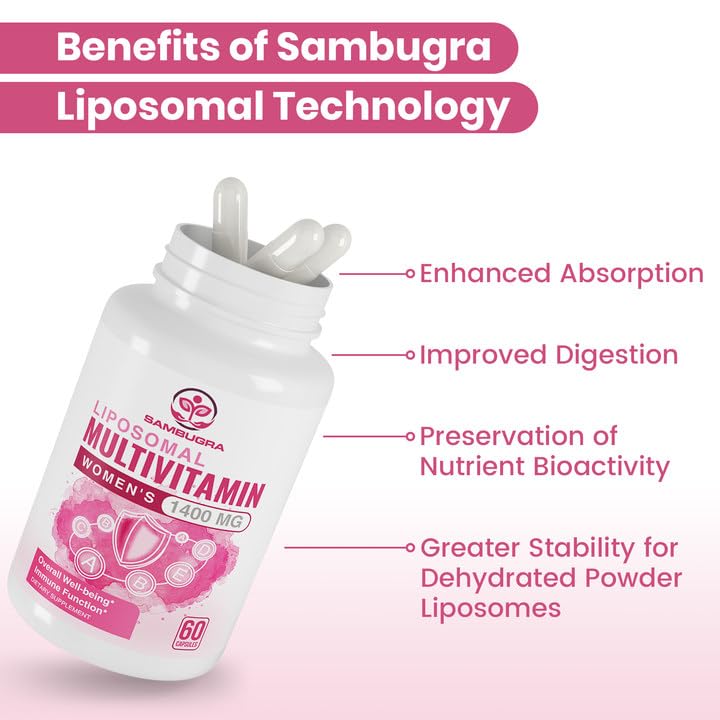 Foto 4 pulgar | Multivitamínico Liposomal Sambugra Para Mujeres 1400 Mg 60 Cápsulas - Venta Internacional.