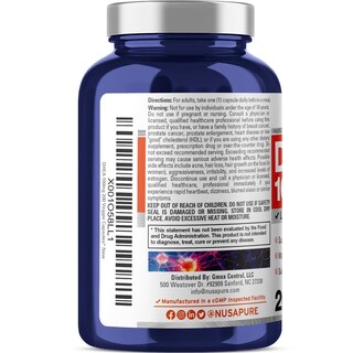Foto 2 | Suplemento Nusapure Dhea 100 Mg 200 Cápsulas Vegetarianas - Venta Internacional.
