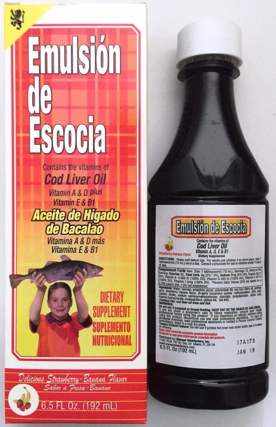 Foto 2 pulgar | Suplemento Dietético Menper Emulsion De Escocia 192 Ml, Paquete De 2 - Venta Internacional.