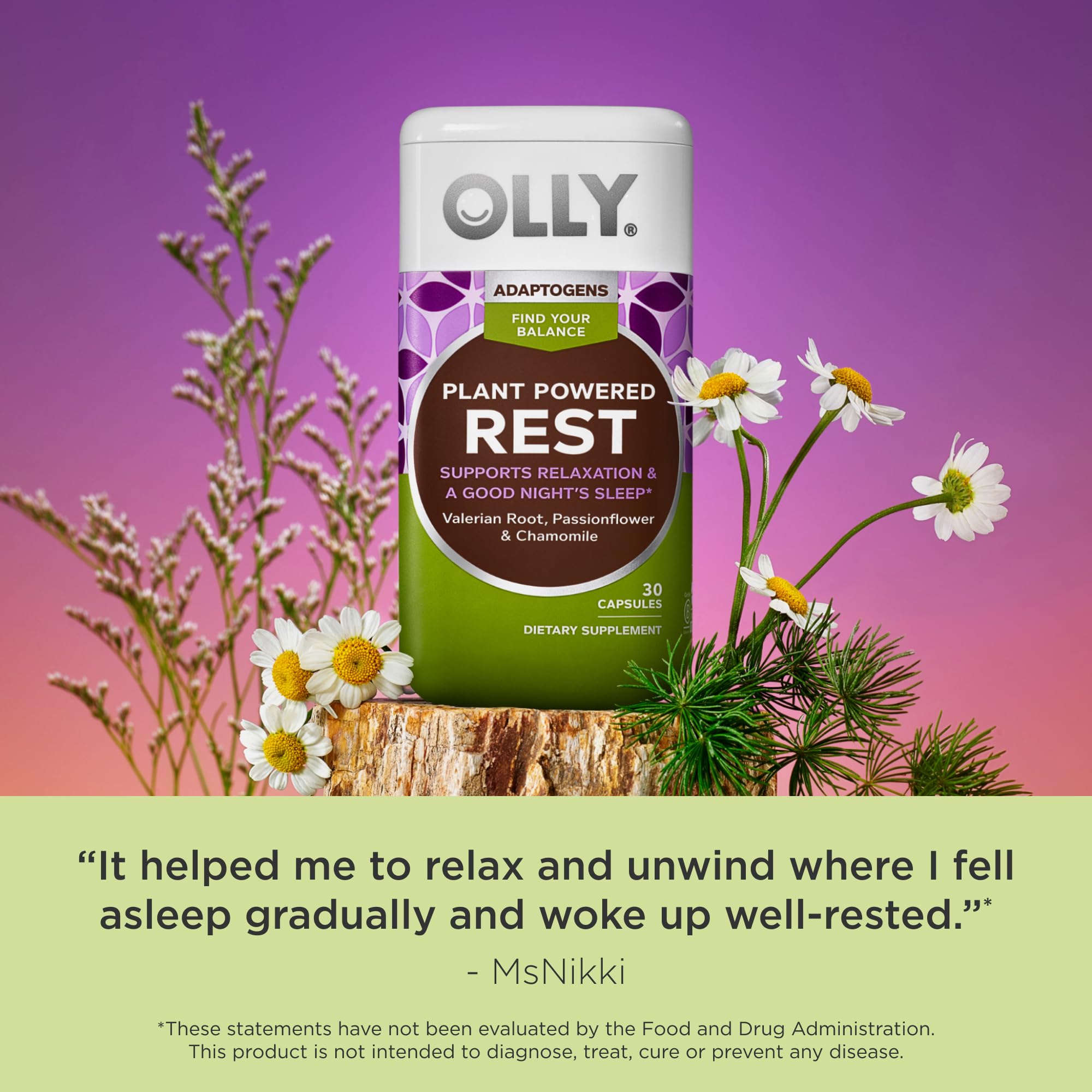 Foto 5 pulgar | Suplemento Para Dormir Olly Adaptogen Con Raíz De Valeriana, 30 Cápsulas - Venta Internacional.