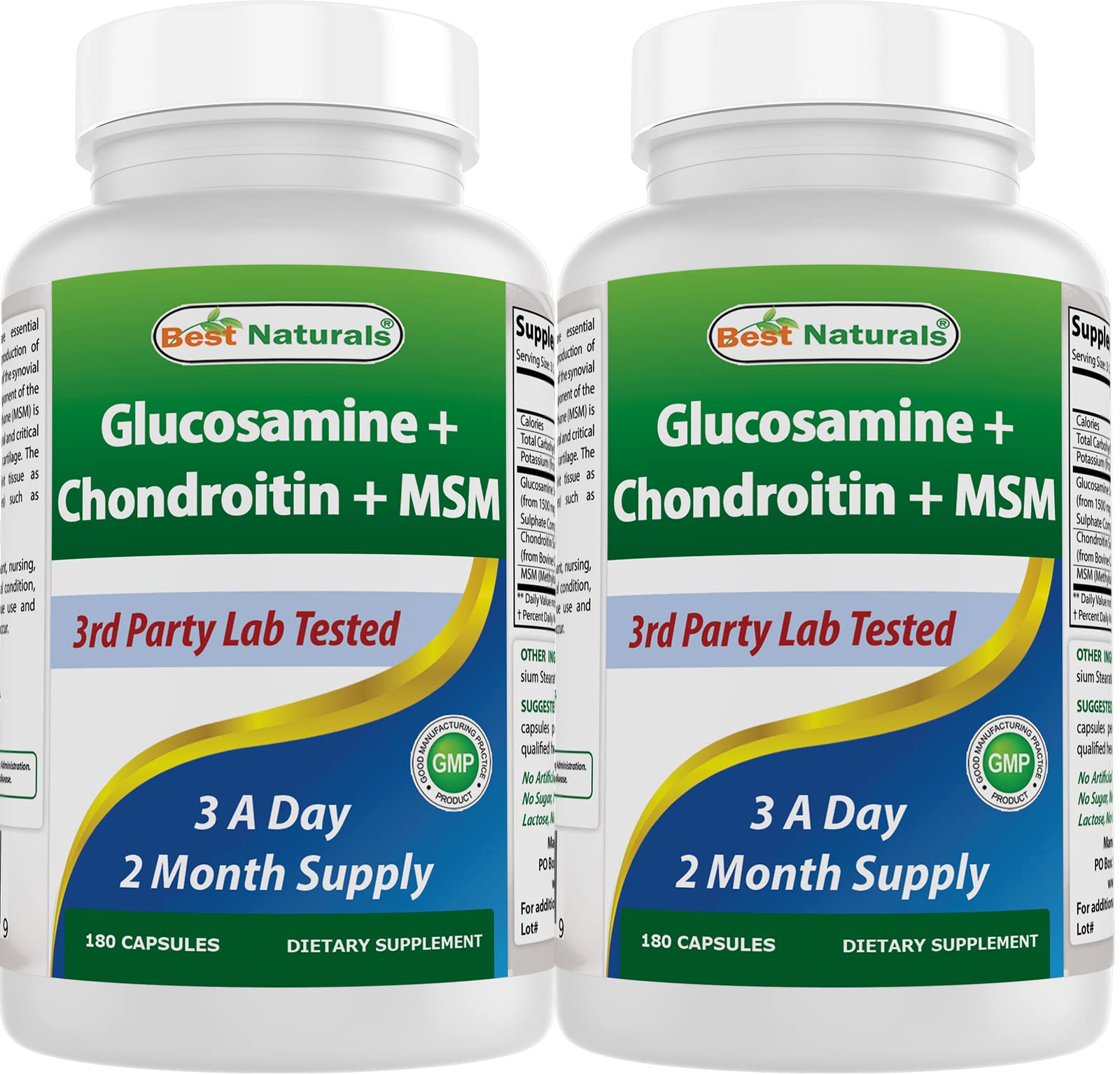 Foto 1 | Suplementos Best Naturals: Glucosamina, Condroitina, Msm, 2600 Mg - Venta Internacional.