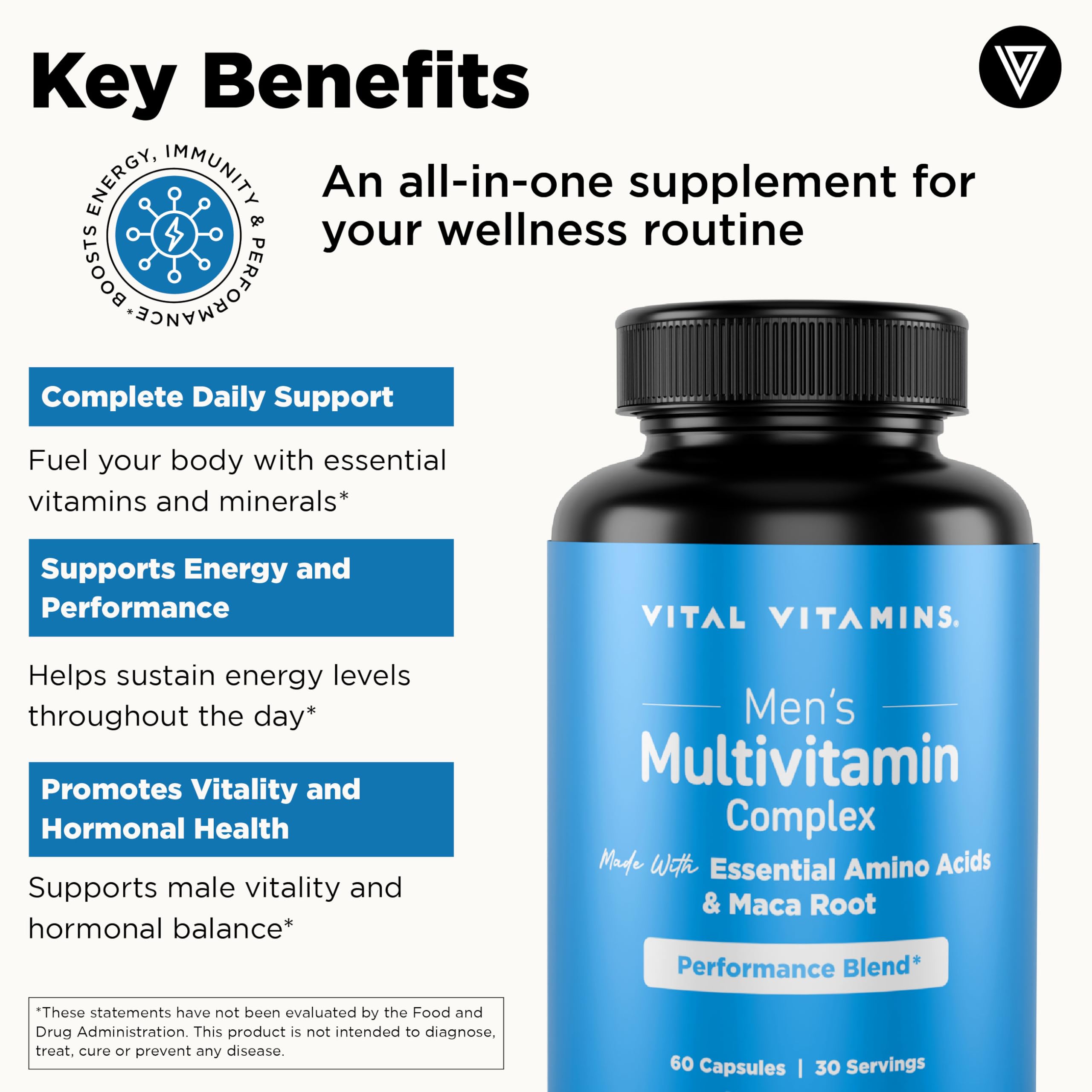 Foto 5 pulgar | Suplemento Multivitamínico Para Hombres Vital Vitamins 60 Cápsulas - Venta Internacional.