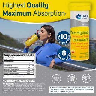 Foto 2 | Suplemento De Oligoelementos Max-hydrate Endurance Citrus, 10 Comprimidos - Venta Internacional.