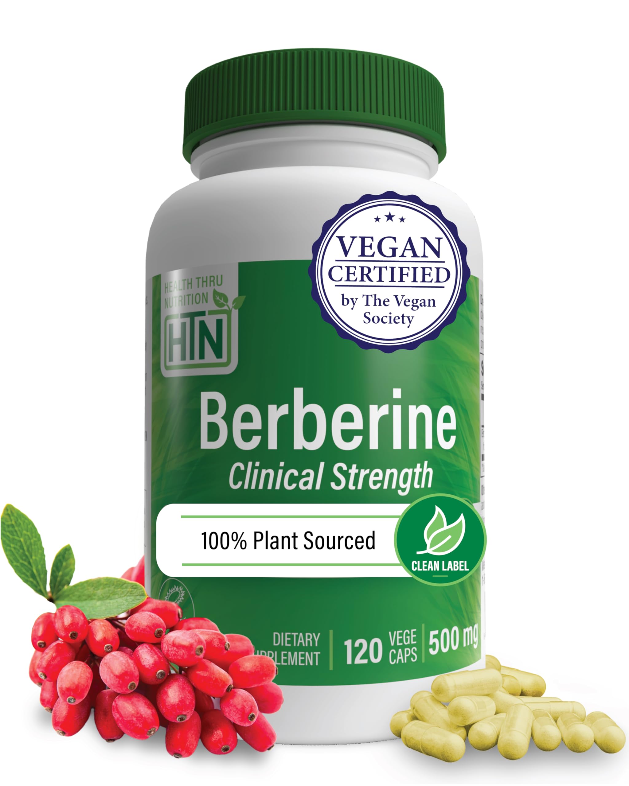 Foto 2 pulgar | Suplemento Health Thru Nutrition Berberina Hcl 500 Mg 120 Porciones - Venta Internacional.