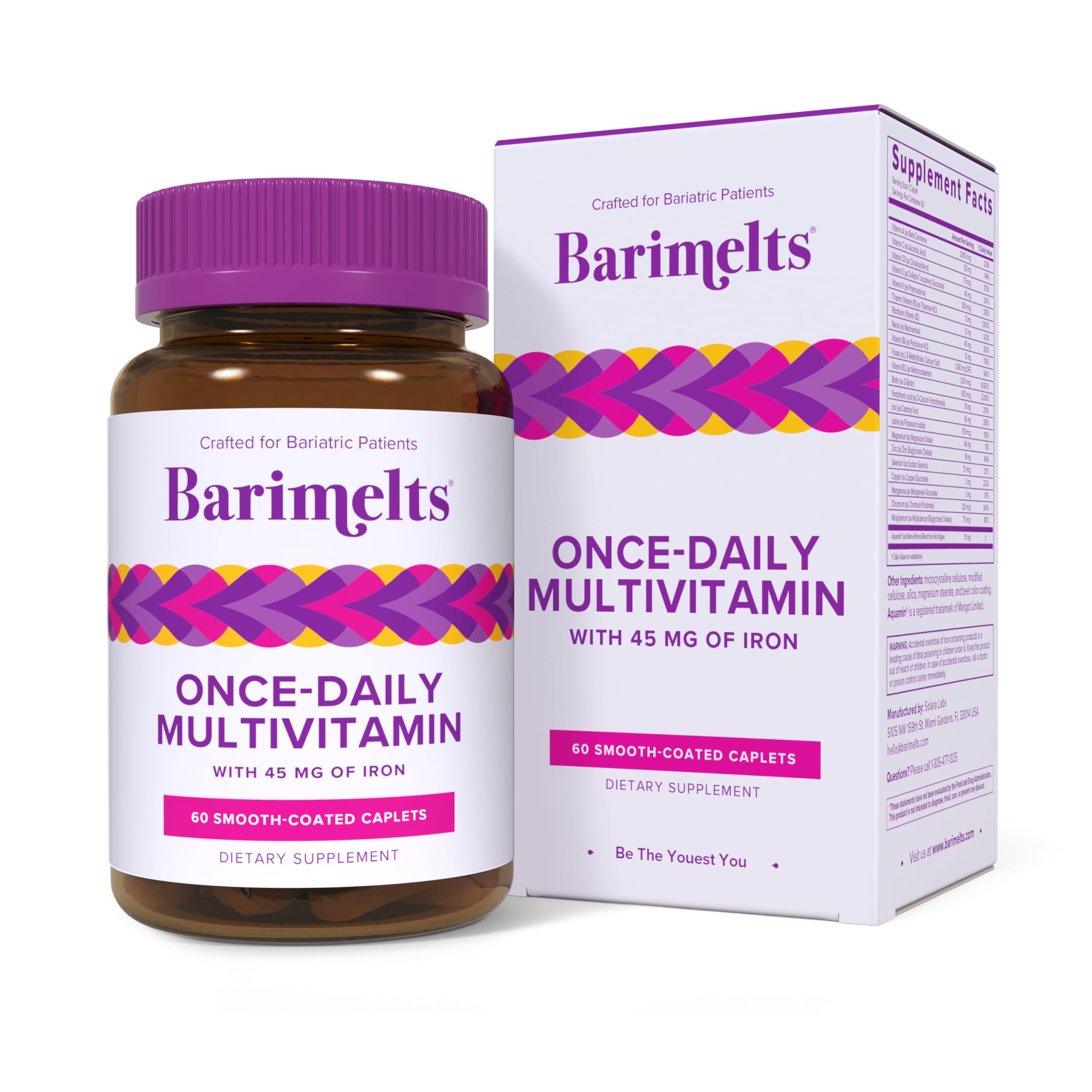 Foto 2 pulgar | Multivitamínico Bariátrico Barimelts Una Vez Al Día Con Hierro 60 Cápsulas - Venta Internacional.