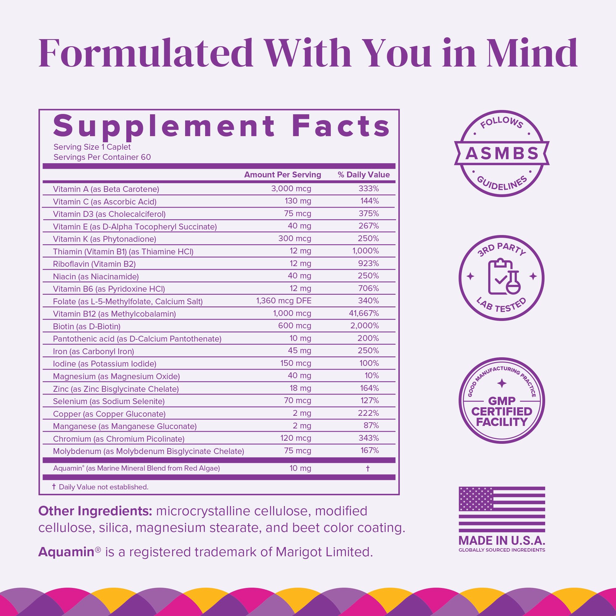 Foto 8 pulgar | Multivitamínico Bariátrico Barimelts Una Vez Al Día Con Hierro 60 Cápsulas - Venta Internacional.