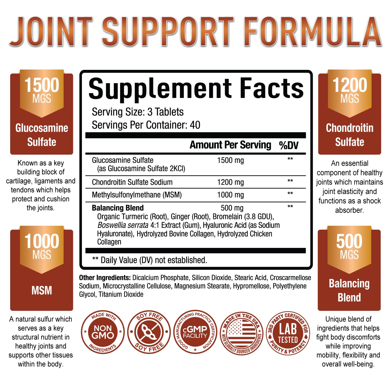 Foto 3 pulgar | Suplemento De Glucosamina Condroitina Msm De Purely Optimal 120 Tabletas - Venta Internacional.
