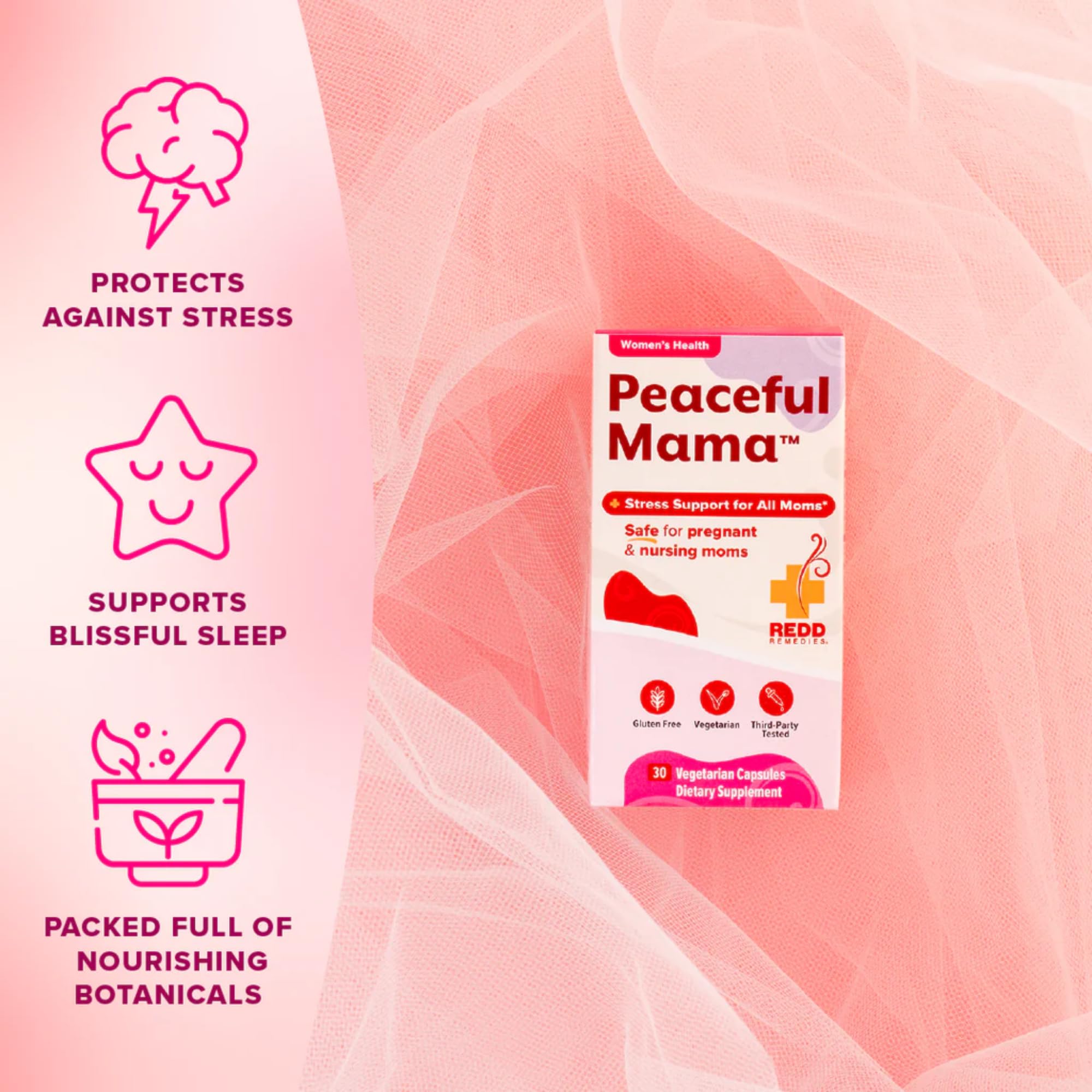 Foto 4 | Suplemento Redd Remedies Peaceful Mama 30 Cápsulas Vegetarianas - Venta Internacional.