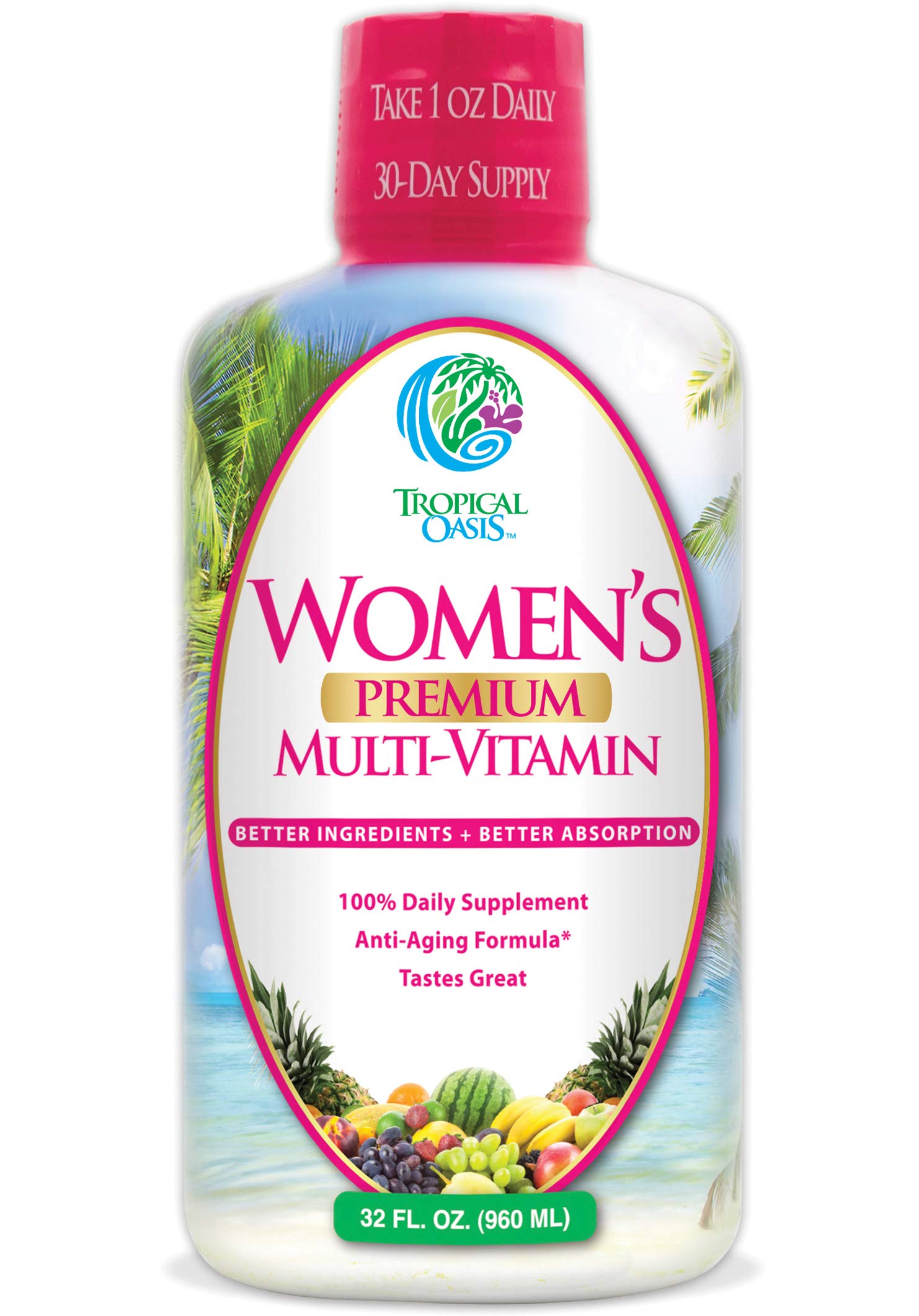 Foto 2 pulgar | Multivitamínico Líquido Tropical Oasis Para Mujer, 32 Dosis, Sin Azúcar - Venta Internacional.