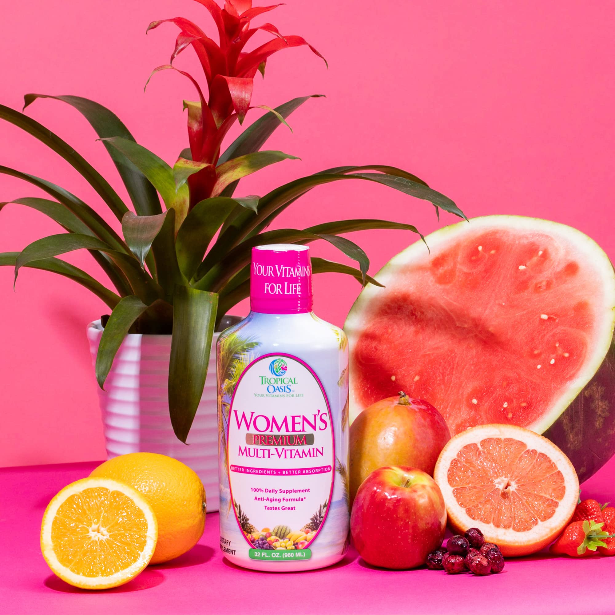 Foto 7 pulgar | Multivitamínico Líquido Tropical Oasis Para Mujer, 32 Dosis, Sin Azúcar - Venta Internacional.
